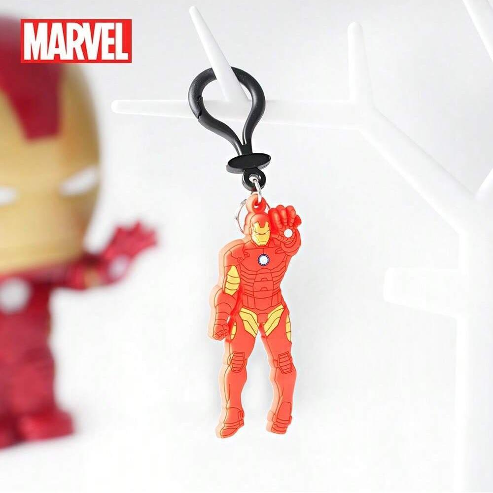 1PC Marvel Officially Licensed Superhero Deadpool Captain America Spider-Man Iron Man Soft Touch Key Holder Cute Keyring Keychain stocking stuffers Decoration Bag Hangings Souvenir for Family Friends Marvel Fans Anniversary Birthday Christmas Gifts