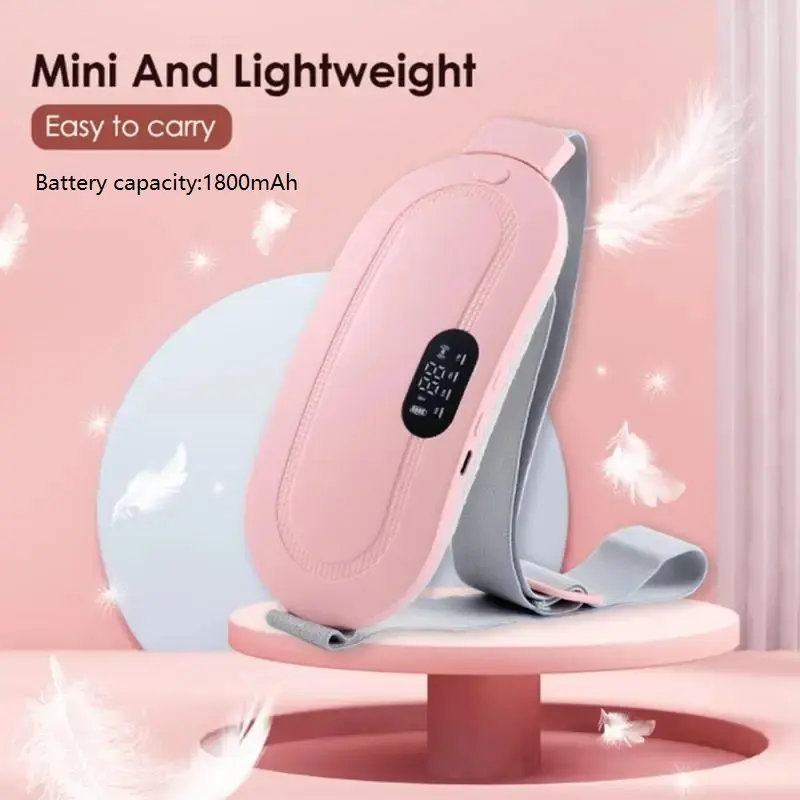 Portable Wireless Heating Pad, Menstrual Comfort Belt, Three Temperature Settings, Four Massage Modes, USB Rechargeable, Lithium Polymer Battery