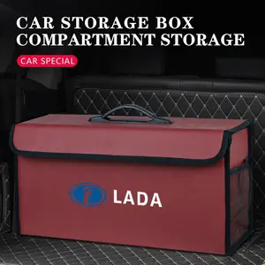 Car Trunk Organizer Box Multiuse Tools Storage Bag For Lada Samara 2109 Largus Priora Xray Cross 2112 2114 Granta Vesta Niva Kalina