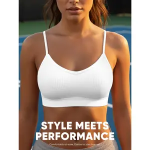 Single Pack Women'S Bra, Small Tank Top with Padding, Disposable Bra Women, Thin Strap, Suitable Wearing Underneath Or As an Outer Layer, Travel And, Breathable And-Absorbing, Very Comfortable