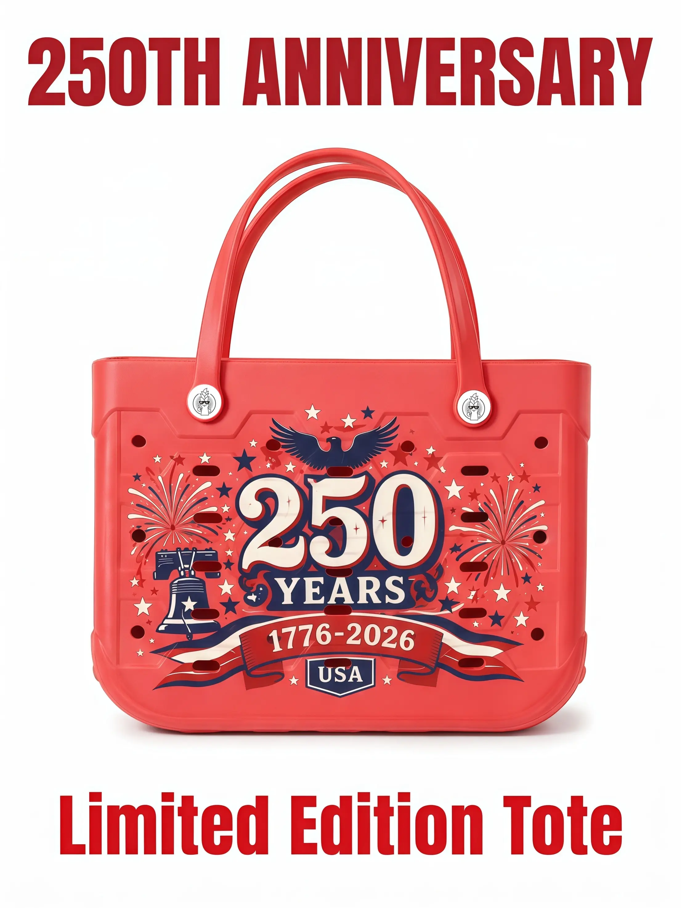 2026 Independence Day 250th Anniversary Limited Edition Handbag/Shoulder Bag, Large Capacity EVA Toilet Bag, Fashionable and Versatile, Suitable for Beach, Swimming Pool, Boat, Grocery Shopping, Sports, etc., Suitable for both Men and Women.