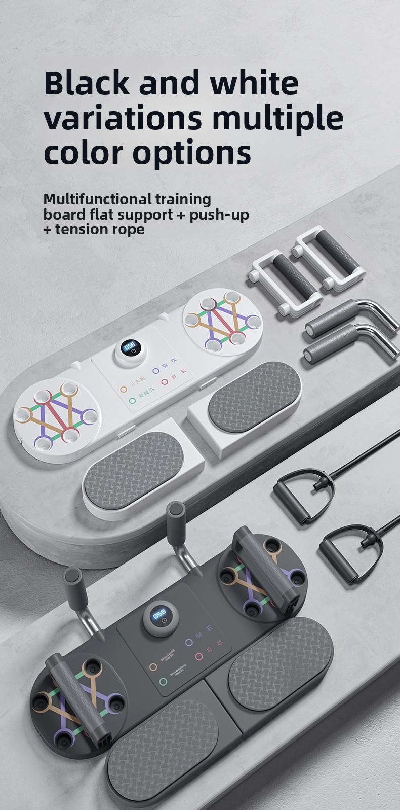 Advanced 3-in-1 Full-Body Training Platform — Improve Form, Next-Level Total Body Strength Board — Designed for Cleaner Push-Ups, Stronger Planks, and Versatile Resistance Band Training in One Compact System!