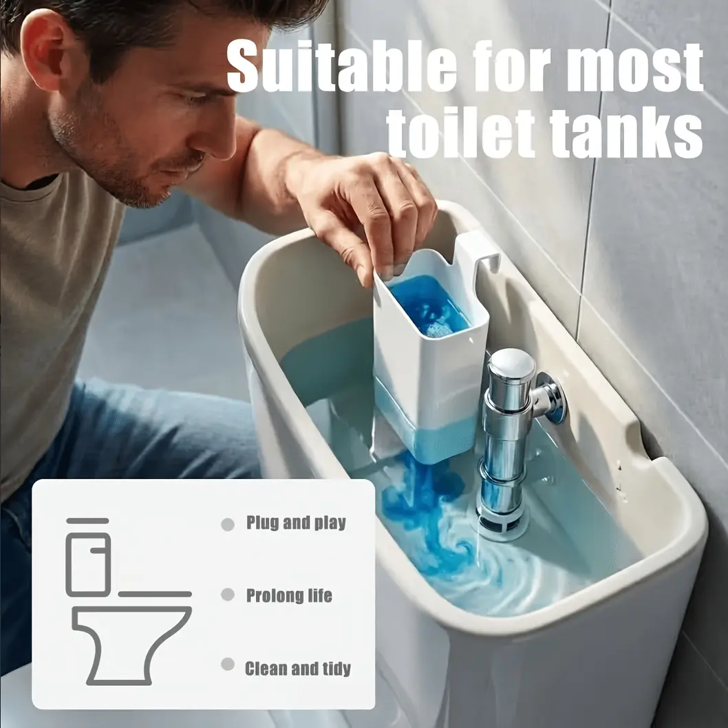 Hanging Toilet Tank Cleaner Dispenser, Automatic Toilet Bowl Cleaning Holder, Long Lasting Bathroom Freshener Tool