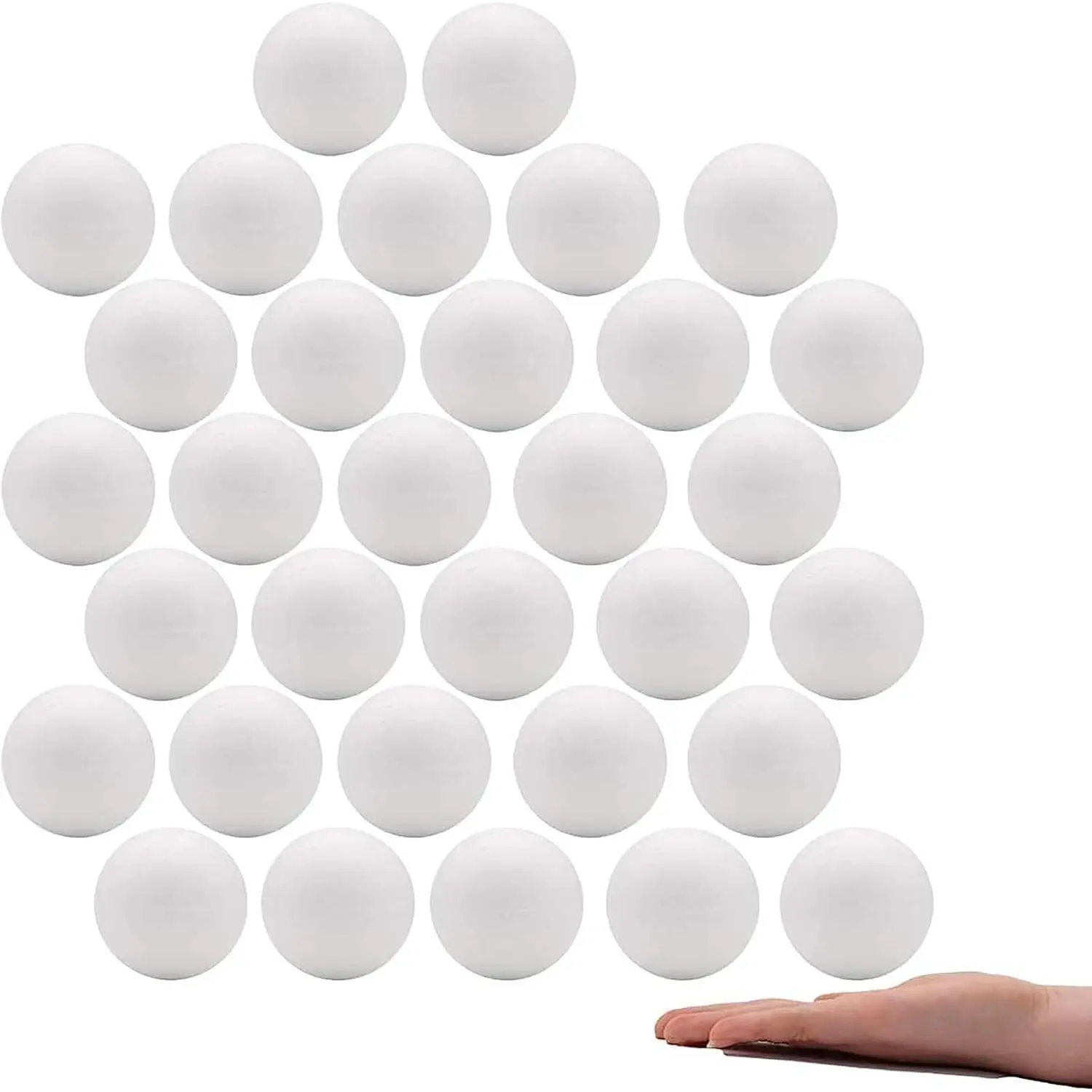 2 Inch White Polystyrene Craft Foam Balls 32Pack for Art Crafts Household School Projects Party Decoration