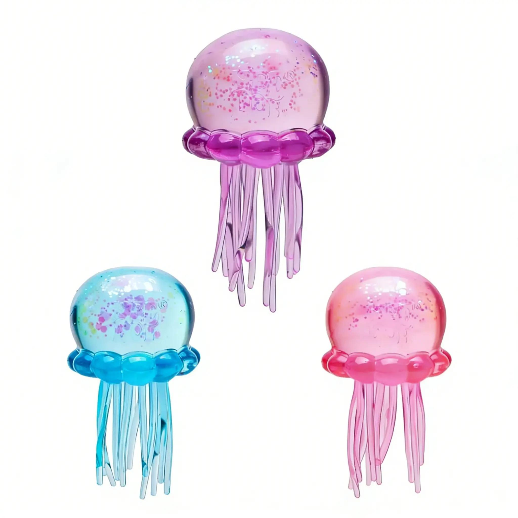 3Pcs Jellyfish Design Squeeze Stress Ball, Fidget Stress Ball, Ice Squeeze Cube-Drop Malt Sugar Balls: Sensory Toys for Anxiety and Stress,Perfect Gift for Holidays and Parties,The perfect Easter gift, Stress relief, Relaxation, Gift for kids and friends