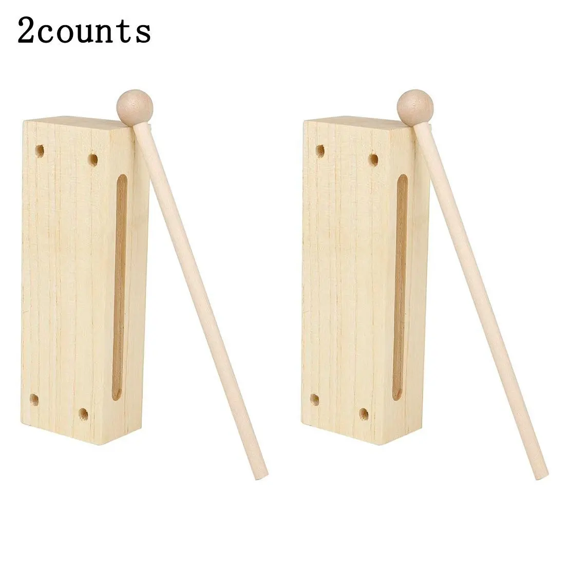 Orff Bangzi Square Dual Tone Rattle, Musical Toy for Kids, Educational Music Tool, Perfect for Early Learning & Playtime Fun