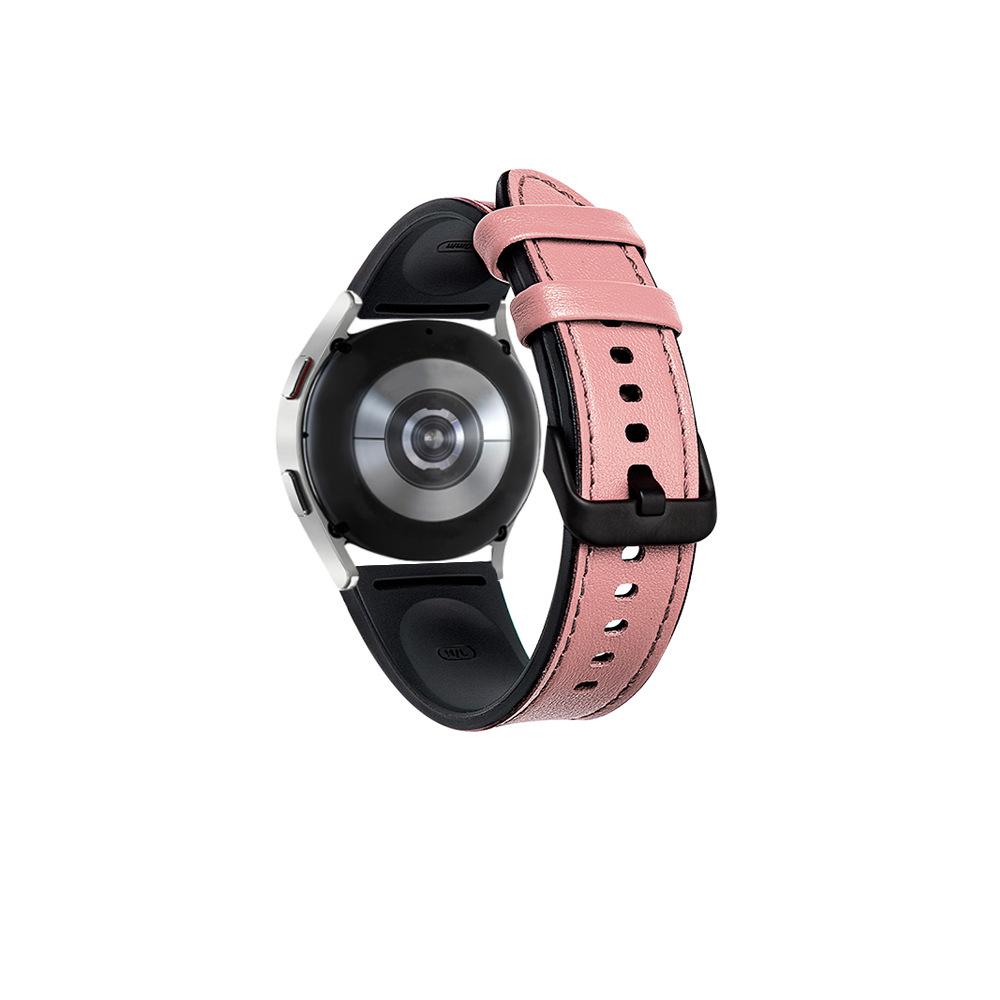 Suitable for Samsung watch straps, Samsung Galaxy Watch7 silicone leather fashion two-tone sports strap