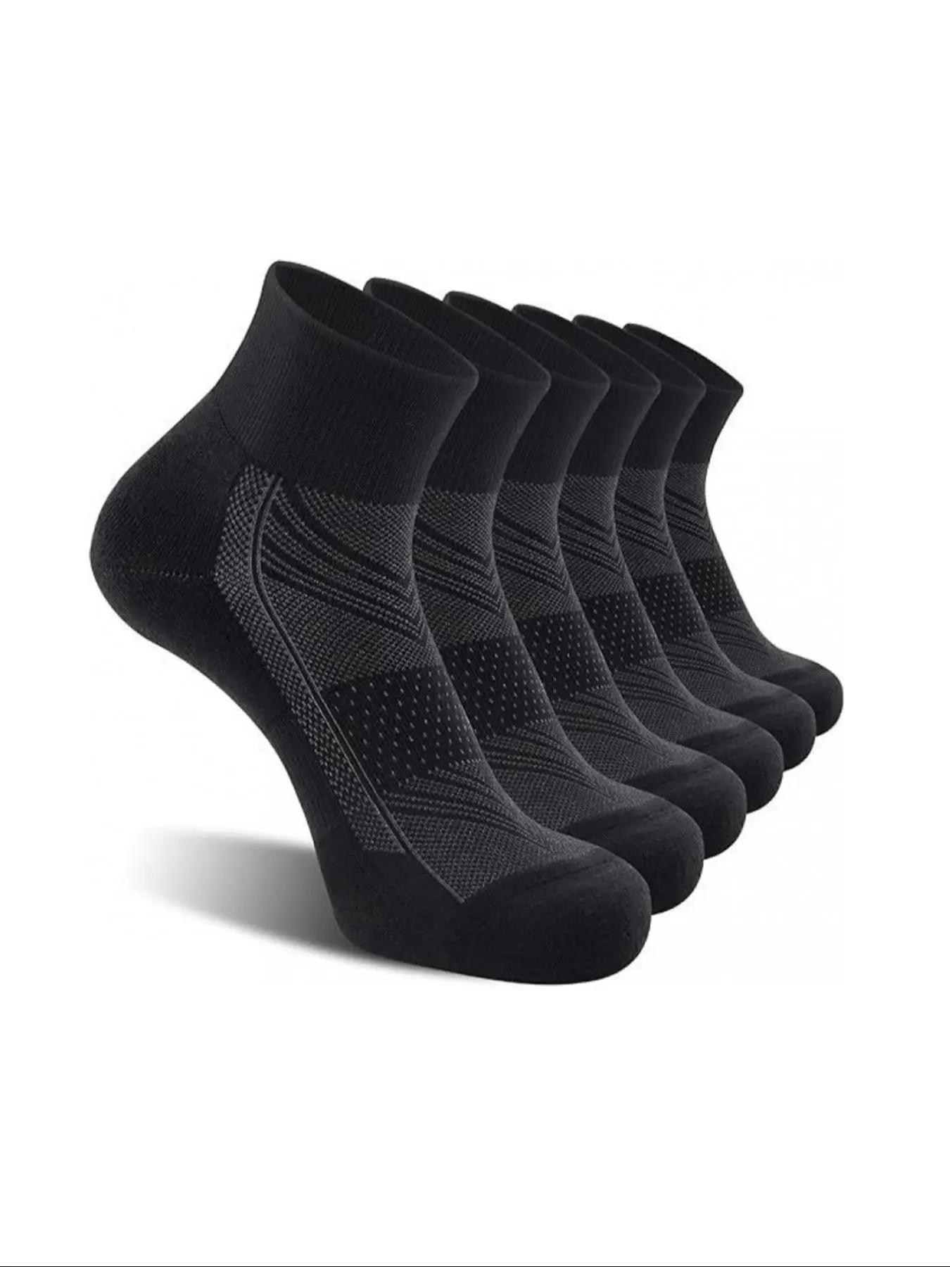 6 Pairs Men's Large Size Crew Socks, Low Top Short Tube Socks, Breathable Mesh Sports Workout Socks, Casual Basketball Socks, Socks Bulk