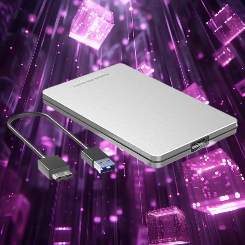 Aluminum Alloy 2.5-Inch 7mm SATA Hard Disk Enclosure - External HDD with USB3.0 Speed for Computer Users