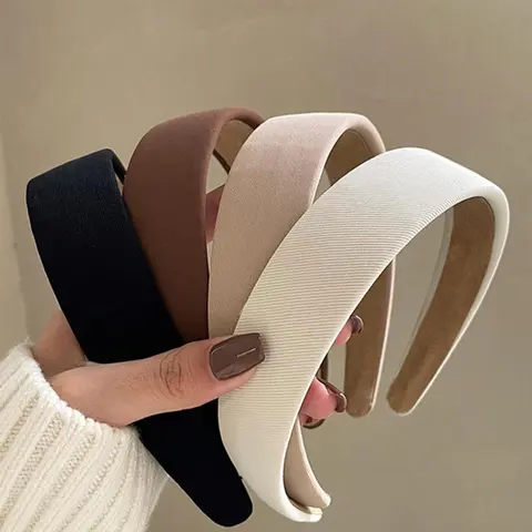 4 Pcs 38 cm / 14.96 Inches Women's Vintage Elegant Solid Color, Fashion Versatile Hair Accessories for Daily Wear, Washing Face and Makeup, Fashion Headbands