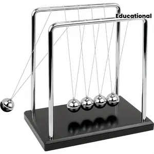 Newton Pendulum Stainless Steel Vintage Design, Physics Lab Demonstration, Home Decor, Newton's Law Education Tool, No Power Needed