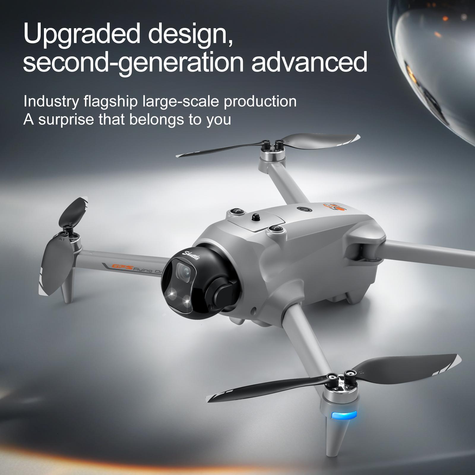 New Design GPS Drone with 180° ESC Camera 5G Large Screen Remote Control Lifting and Obstacle Avoidance Head Brushless Power GPS Return for Amateur Players.
