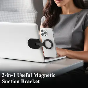 MagLock Magnetic Suction Cup Phone Mount - Multi-Surface Desktop Stand with Strong Base for Wall, Glass, Universal MagSafe-Compatible Smartphones