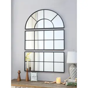 ARCH Large Arched Wall Mirror 30x45 Inch Three Separate Sections Wall Mounted Mirror for Living Room Bedroom Entryway Hallway Decor Full Length Mirror with Arched Top, Home Furniture and Household Product Search Terms for US Online Shopping