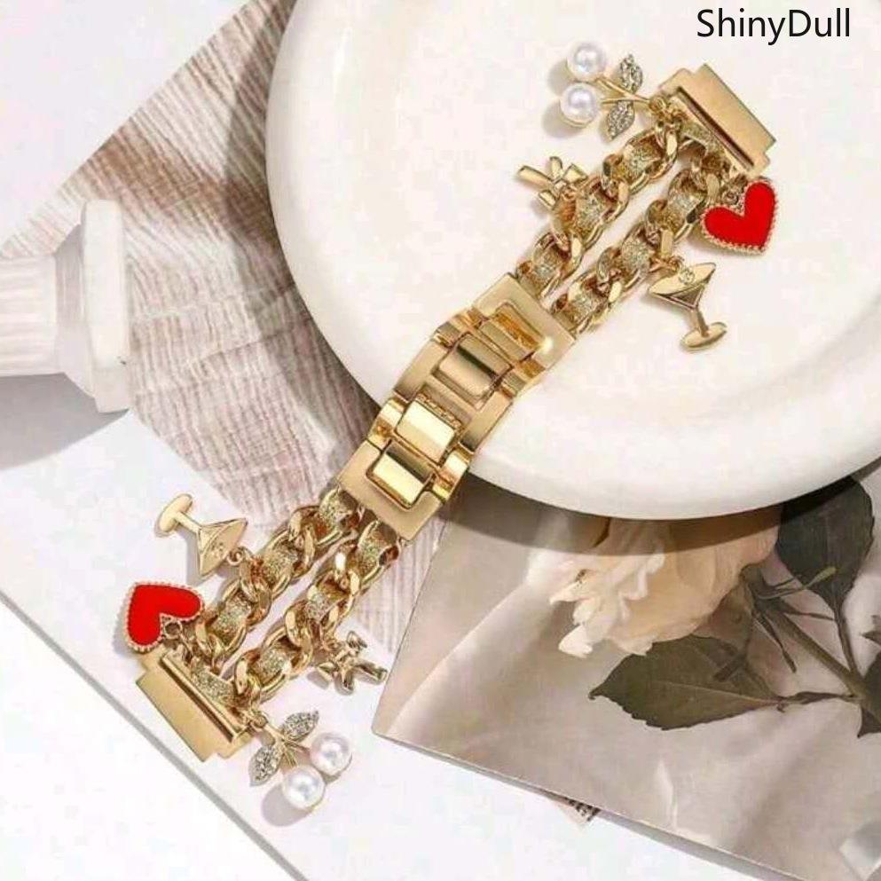 Adjustable Cuban Chain Strap – 20mm Smartwatch Band Compatible with Samsung Galaxy Watch 6 & 7, Stylish & Durable