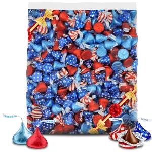 Red White Blue Kisess Candy | 4th of July 250th Anniversary | Patriotic Chocolate Party Favors | 2 lb ~200 Pieces