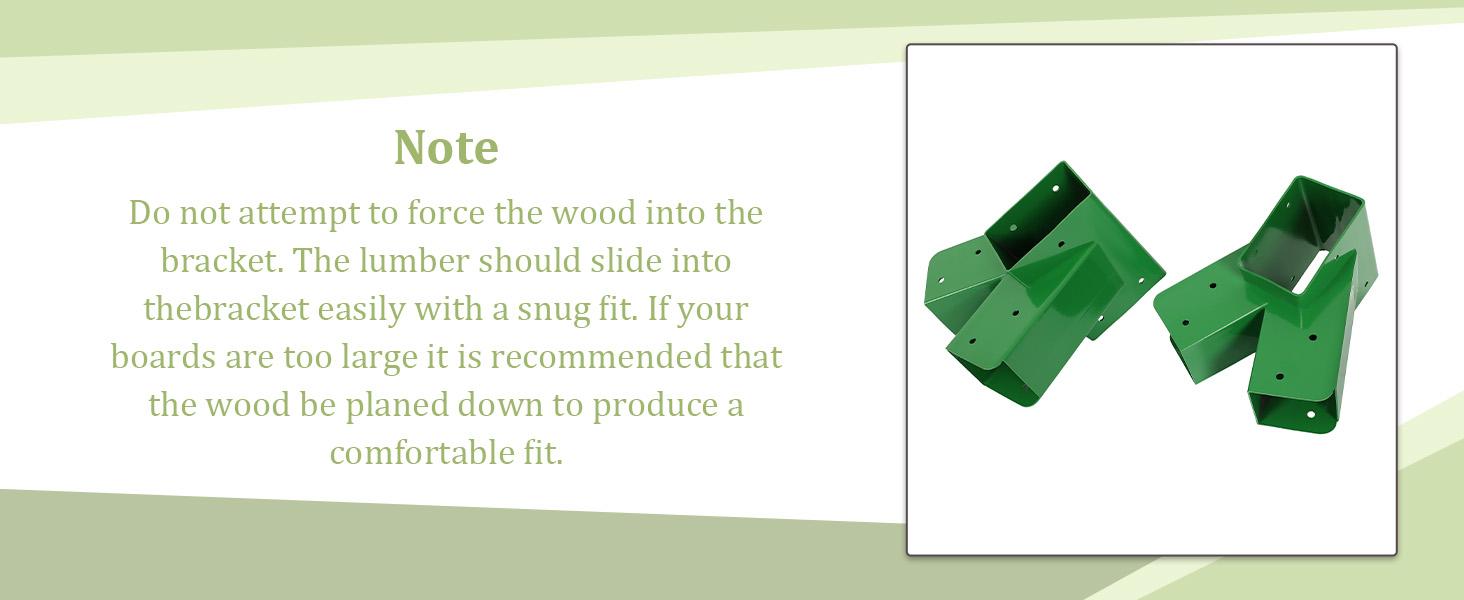 2 Pcs A-Frame Swing Set Bracket Heavy Duty Steel Green w/Mounting Hardware (2 Brackets) for 2 (4" x 4") Legs & 1 (4" x 6") Beam