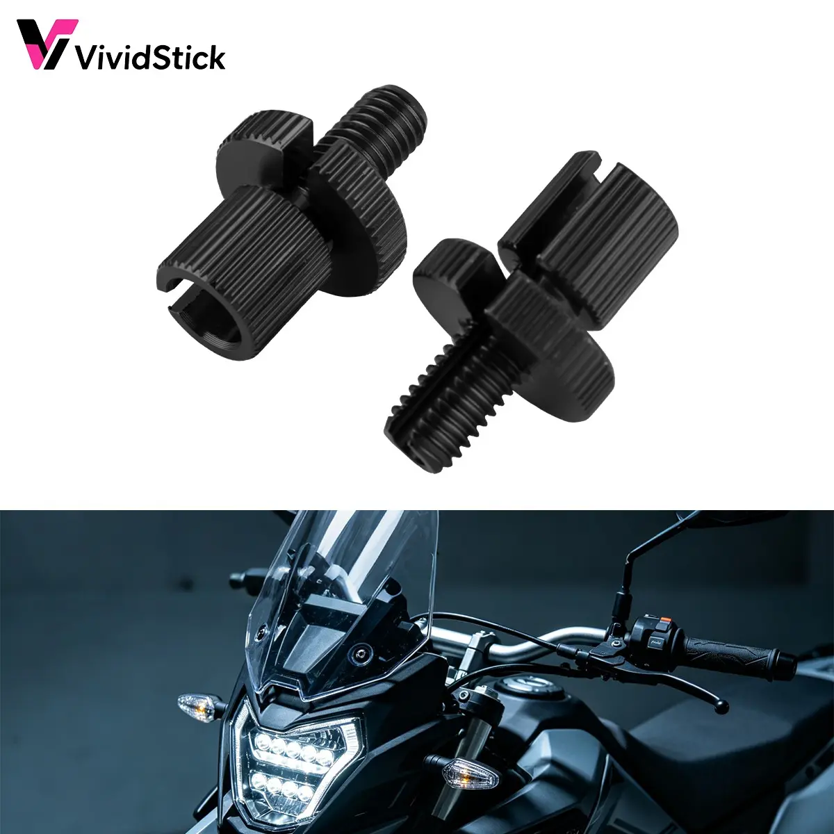 High-Quality Aluminum Motorcycle Adjustment Screw M8, Universal Brake/clutch/accelerator Cable Adjuster, Motorcycle Handlebar Accessory