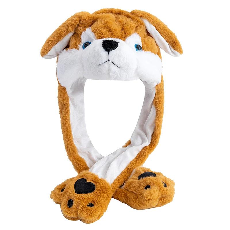 New Style Unisex Funny Ear Hat Animal Elephant Couple Cute Ear Moving Up Cap Men Women Rabbits Ears Plush Winter Lovely Hat ﻿