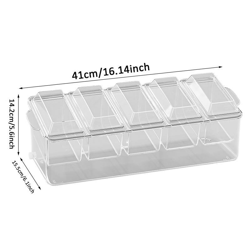 Storage Boxes, Chilled Condiment Racks, Trays with Individual Lids and Removable Plates, Fruit and Candy Boxes, Condiment Trays for Bar Accessories, Fruits, Salads, Burritos, Party Decorations, Kitchen Appliance.