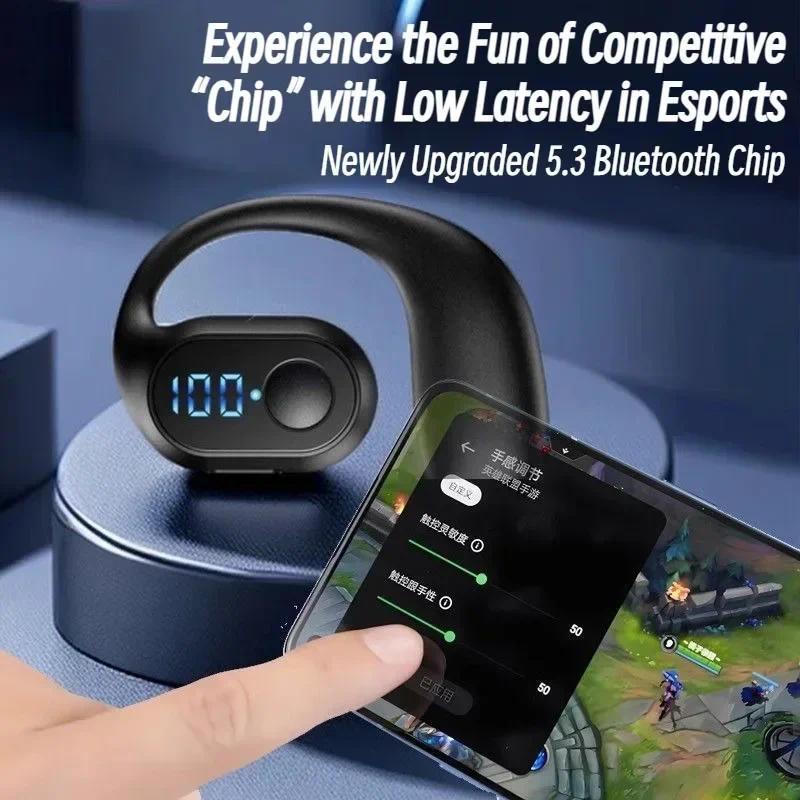 Wireless Earphones Air Conduction OWS Headphone HiFi Ear-Hook Music Sports Noise Cancel Headset For All Smartphones