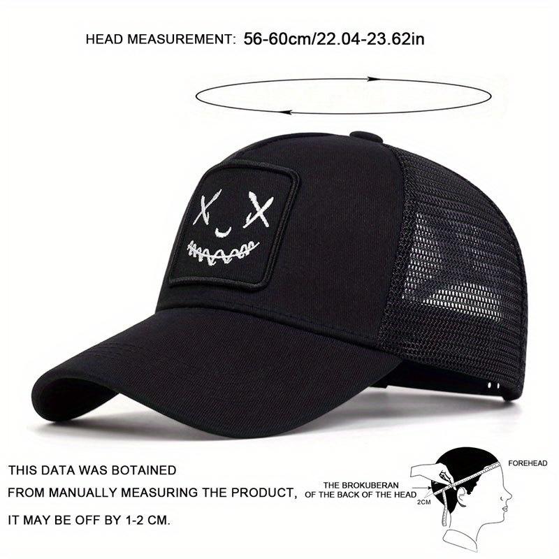 Unisex Personalized XX Embroidered Snapback Trucker Cap Baseball Mesh Hat Outdoor Sport Adjustable Sunscreen Leisure Hat Spring Summer Travel Tourism Beach Vacation