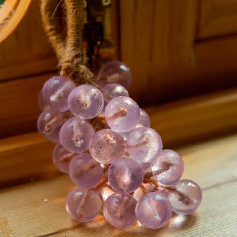 Popular Crystal Grape Soap, Handmade DIY Transparent Grape Bunch Handmade Soap, Gift Box Simulated Grape Soap