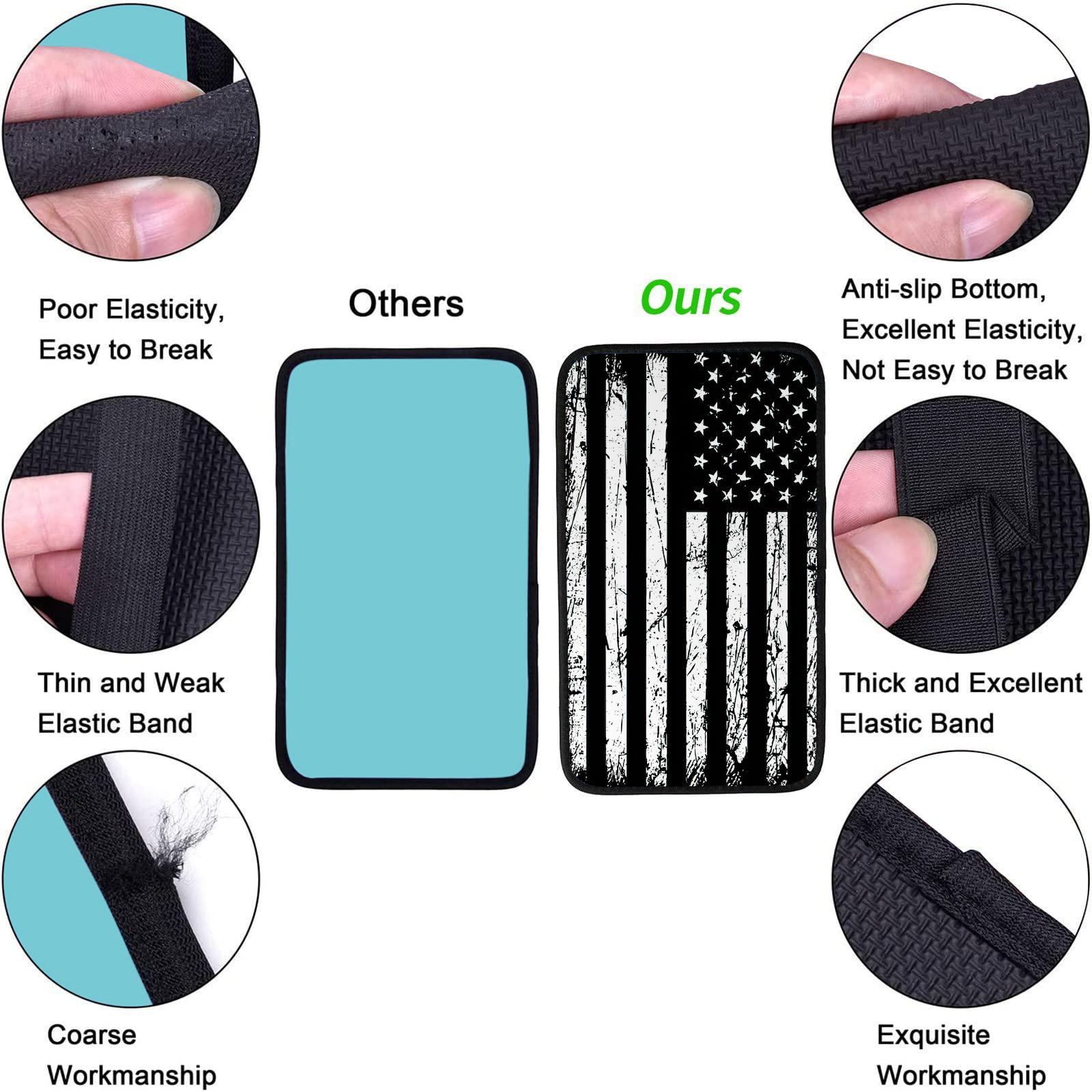 American Flag Pattern Car Center Console Cover & Cup Coasters, Universal Armrest Cover & Non-slip Coasters Car Accessory, Car Interior Decoration Accessories for Men Women, Vehicle, Automotive, Car Decals, Car Interior Set