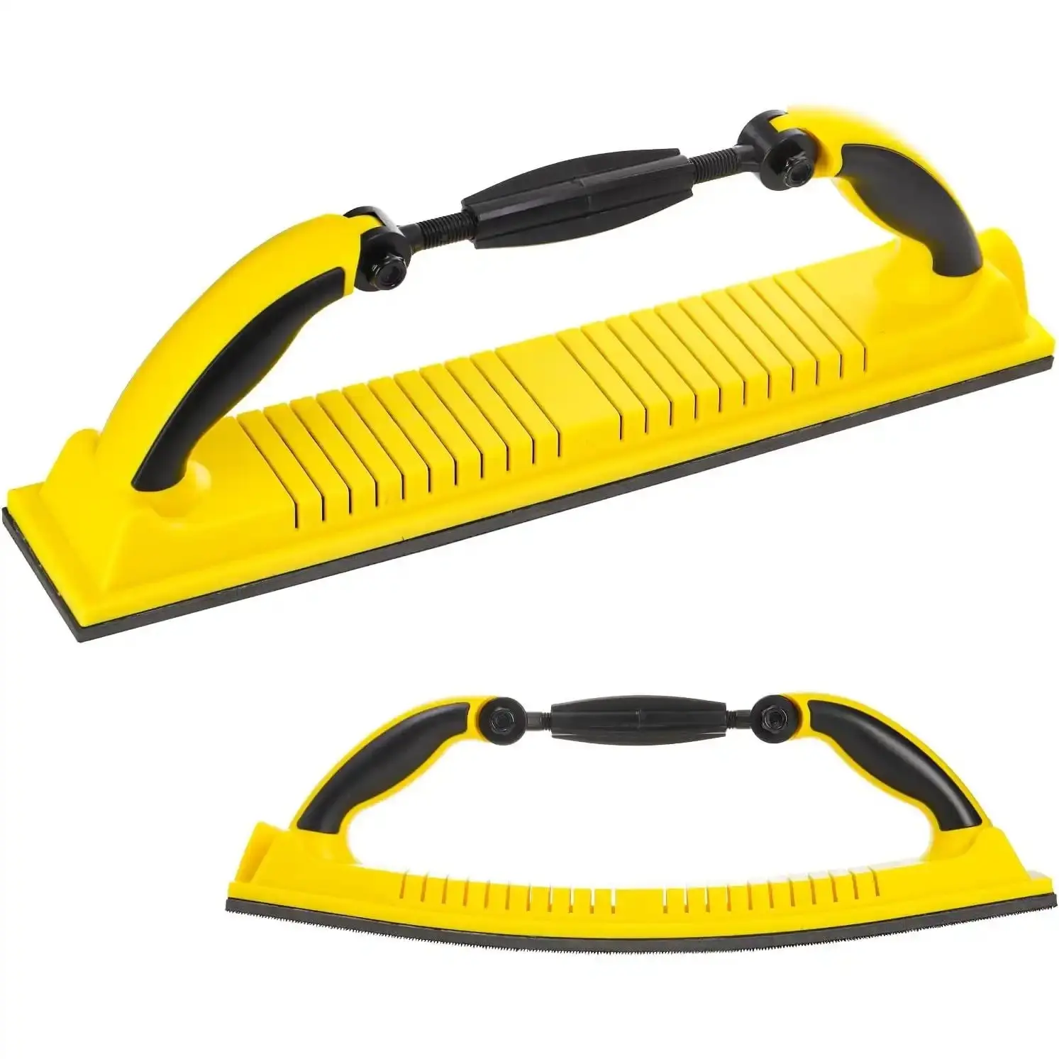 Flexible Adjustable Radius Polyurethane Longboard Sanding Block (70x400mm)  Curved/Flat Application, for Automotive Sanding, Woodworkers, Continuous Roll Sandpaper Sheets- Hook & Loop Base,
