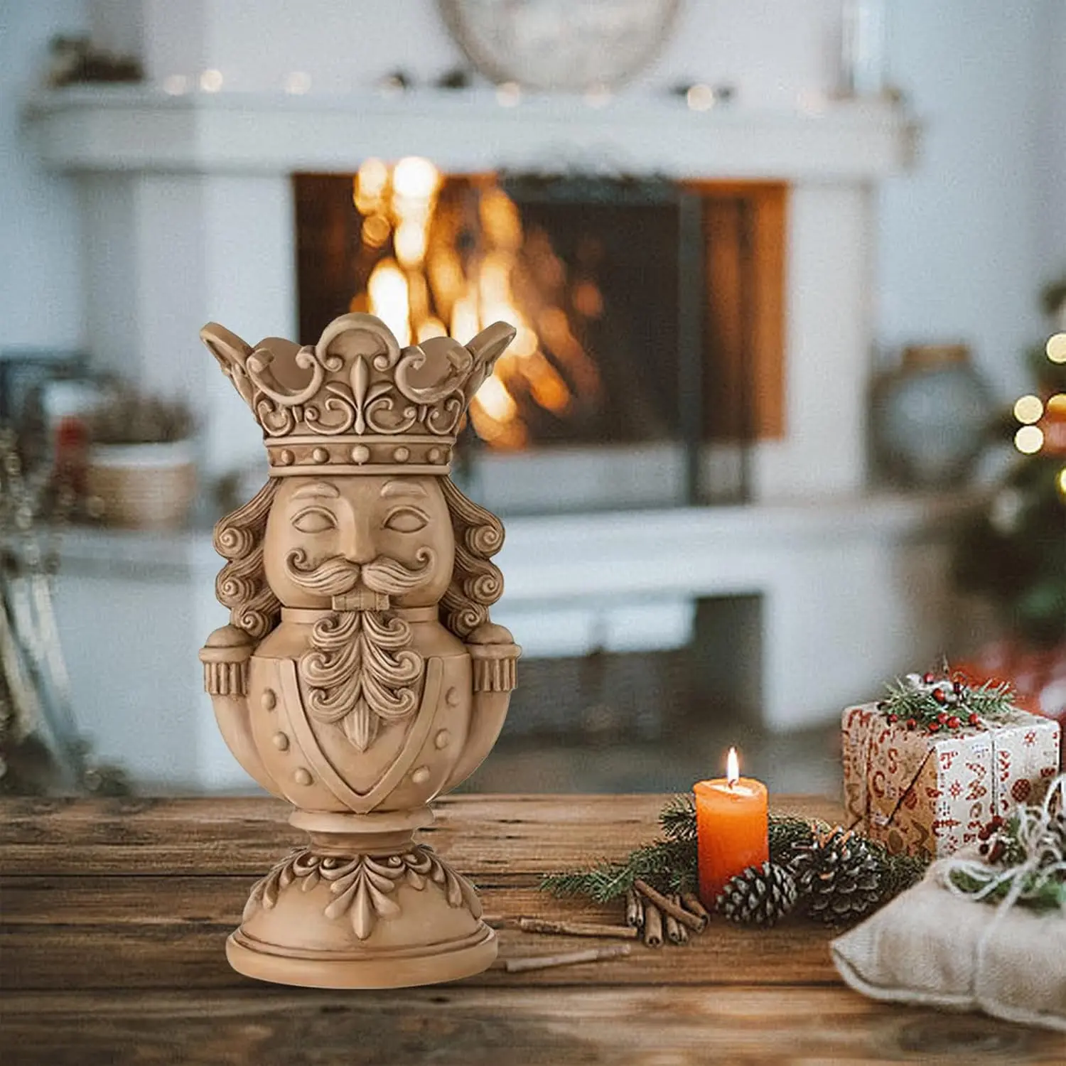 Resin Nutcracker Candle Holder, Scented Candle Tray, Home Christmas Table Decor, Desktop Candle Holder, New Design, Ornament Candle Holders