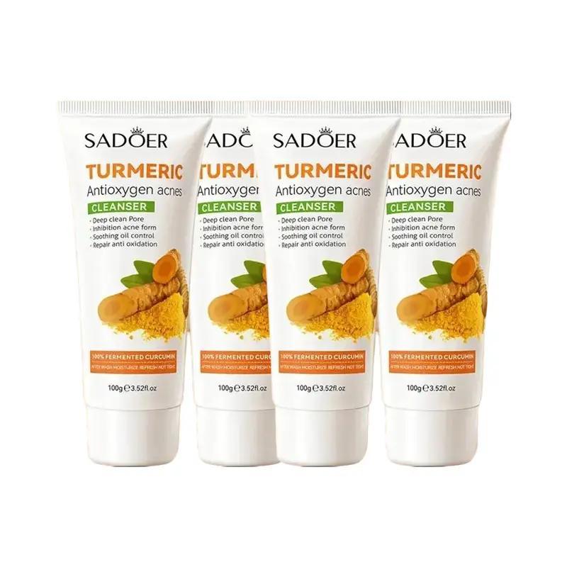 Turmeric Anti-oxygen Acnes Facial Cleanser, Natural Turmeric Face Wash, Deep Cleansing & Purifying Facial Cleanser, Skin Care Products