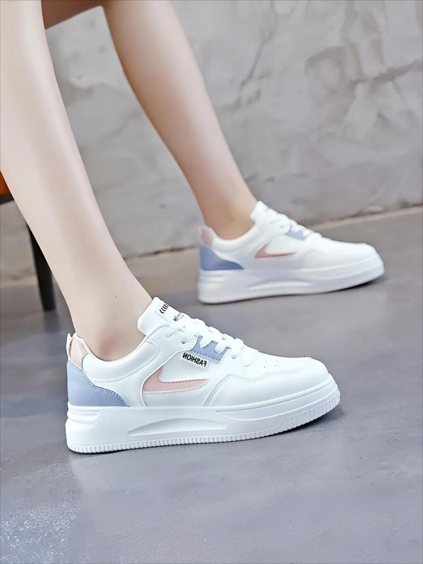 Women's Low Top Casual Shoes, PU Leather PVC Sole, Comfortable Plain Design, All Seasons Walking Shoes for Daily Outing, Casual Fashion Shoes, Casual Footwear