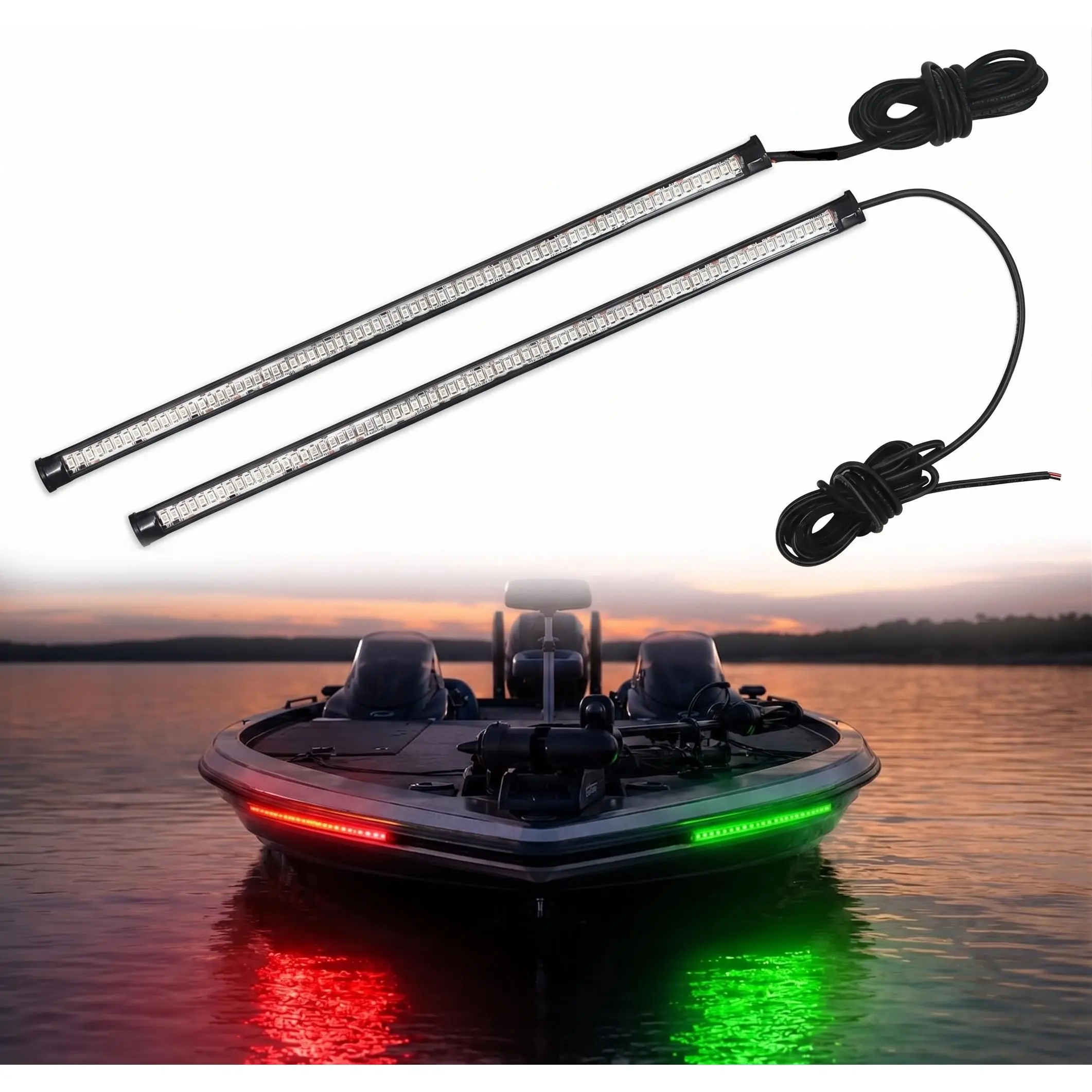 Green And Red LED Boat Navigation Bow Lights IP67 Waterproof For Night Fishing Pontoon Dinghy Kayak Jon Boat Yacht, Marine Boat Accessories
