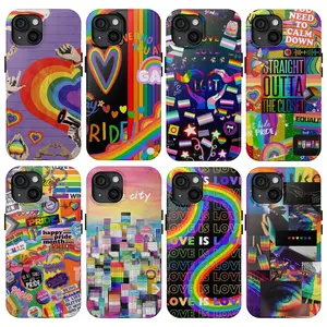 LGBTQ+ Pride Phone Case, Equality Love Rainbow Art Queer Gay Trans Gifts, Suitable for iPhone 17-11 Pro Max/Plus and  Samsung Galaxy S23-25