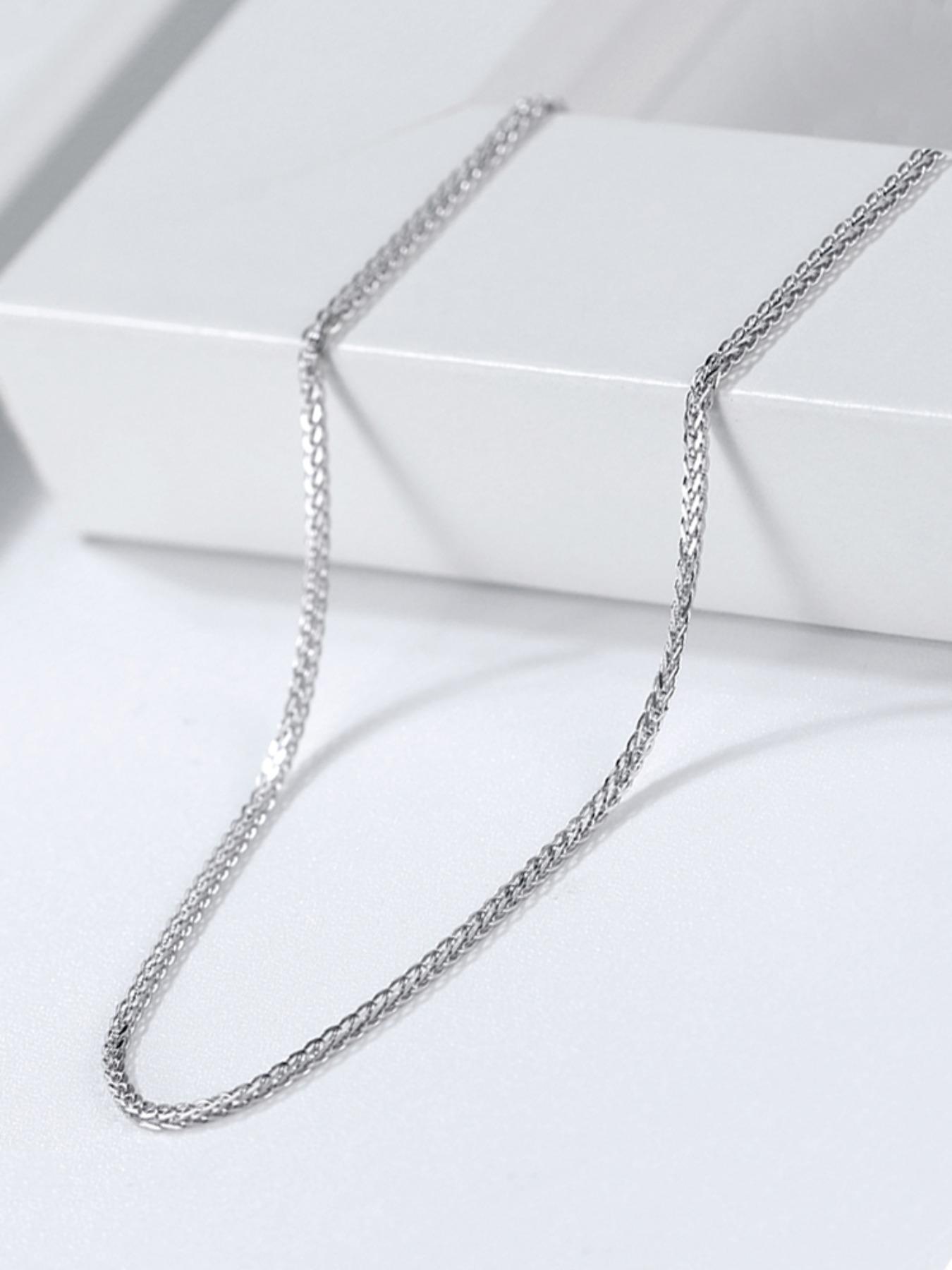 S925 Sterling Silver Women's Elegant Chain Necklace, Fashionable Necklace for Women & Girls, Trendy All-match & Exquisite Jewelry for Birthday Gift