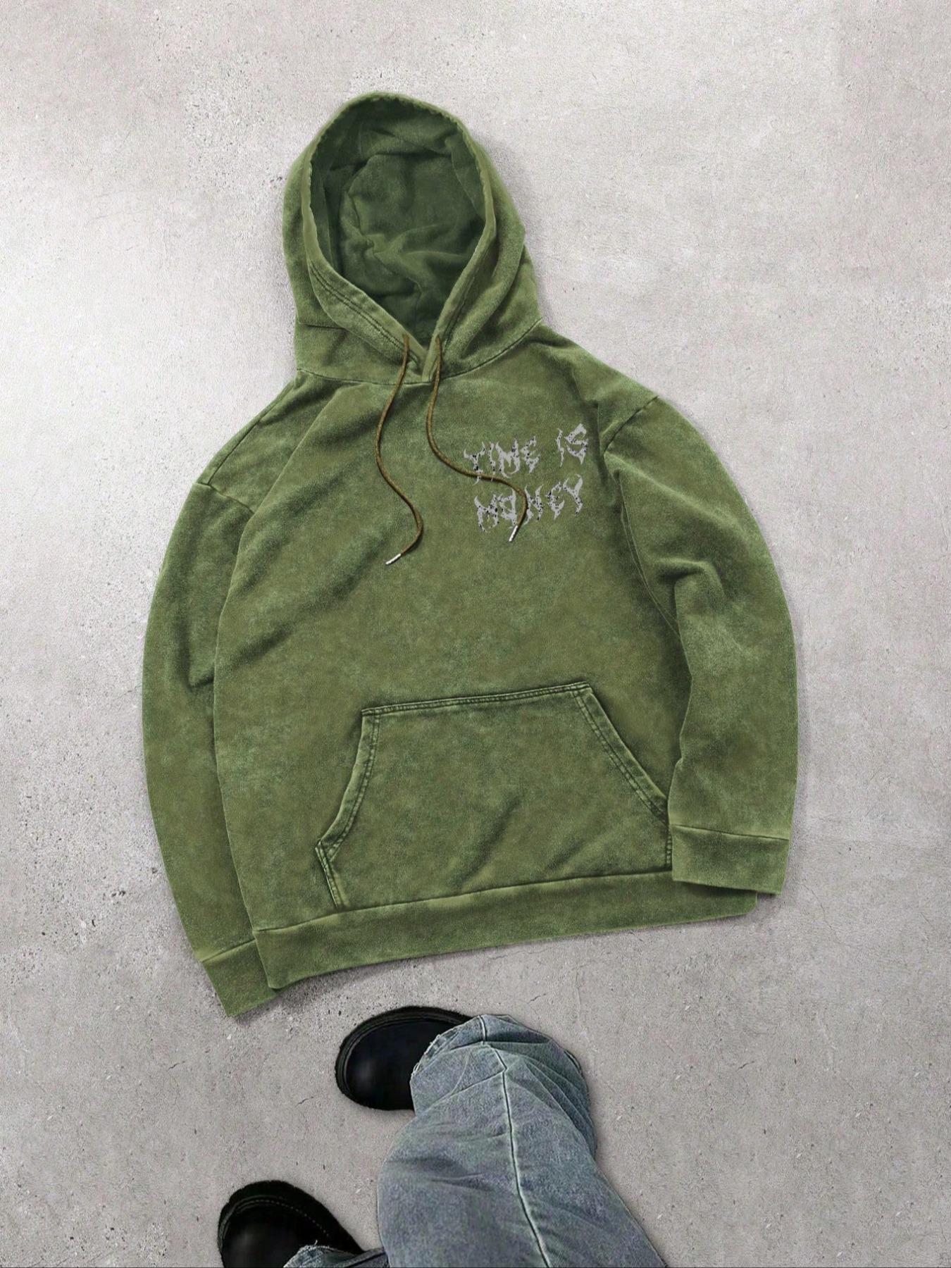 Men's Regular Fit Graphic Print Hoodie, Casual Comfy Hooded Sweatshirt for Daily Wear, Men's Clothes for Winter, Cotton