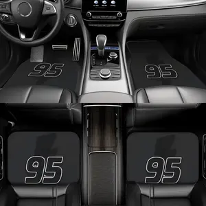 4pcs Car Floor Mats with an Exquisite Appearance Featuring the Iconic 95 Logo, Perfectly Designed with  Patterns. Suitable for Cars, Trucks, and SUVs, They Are Durable and Easy to Clean, Usable in All Seasons. Ideal for Car Enthusiast Decoration
