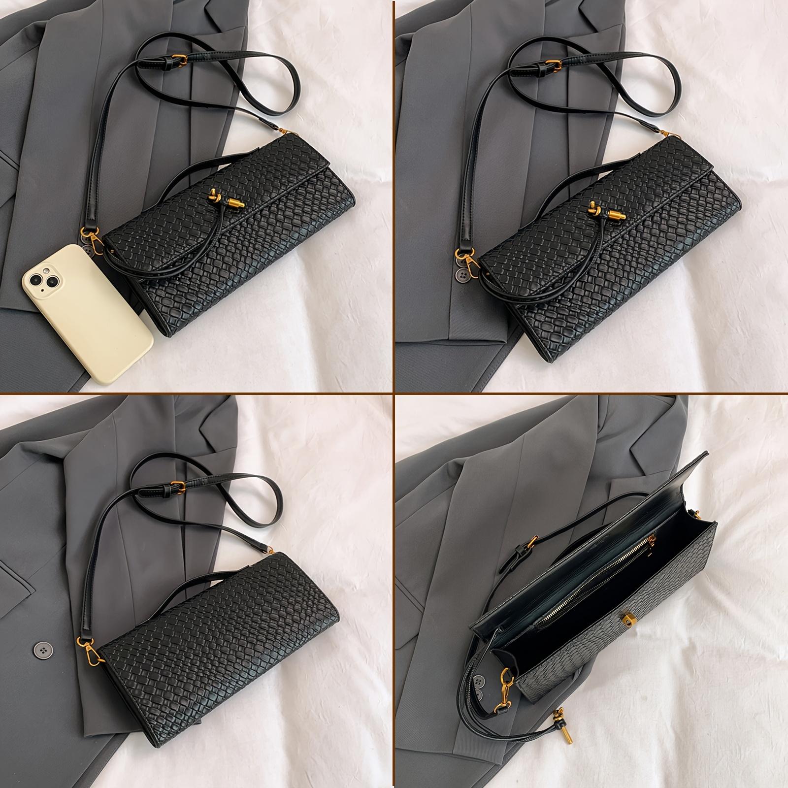 Perfect Lily Women's Elegant Synthetic Leather Crossbody Bag Convertible Clutch Shoulder Purse with Golden-Tone Hardware Everyday & Formal Events Available in Coffee Multiple Colors Affordable Luxury Handbag Cute Purse