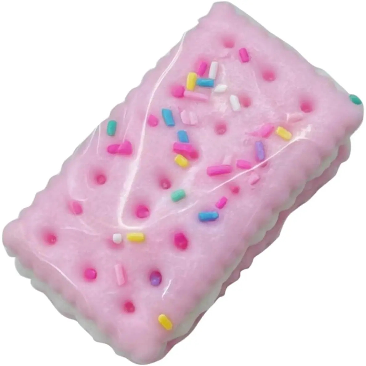 Fidget Squishy Square Slow Rising Glitter Strawberry Stress Balls Gel-Filled Fidget Sensory Toys for Adults Kids Teens Anxiety Relief Funny Cute Fidgets for Classroom Party Favors
