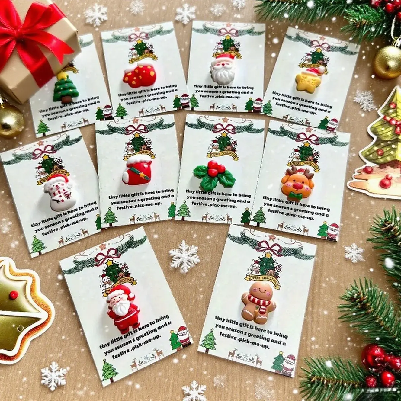 20/40 Random Color Christmas Pocket Hug Cards, Emotional Support Design, Bulk Packaging, Christmas Party Gifts, Holiday Gift Ideas