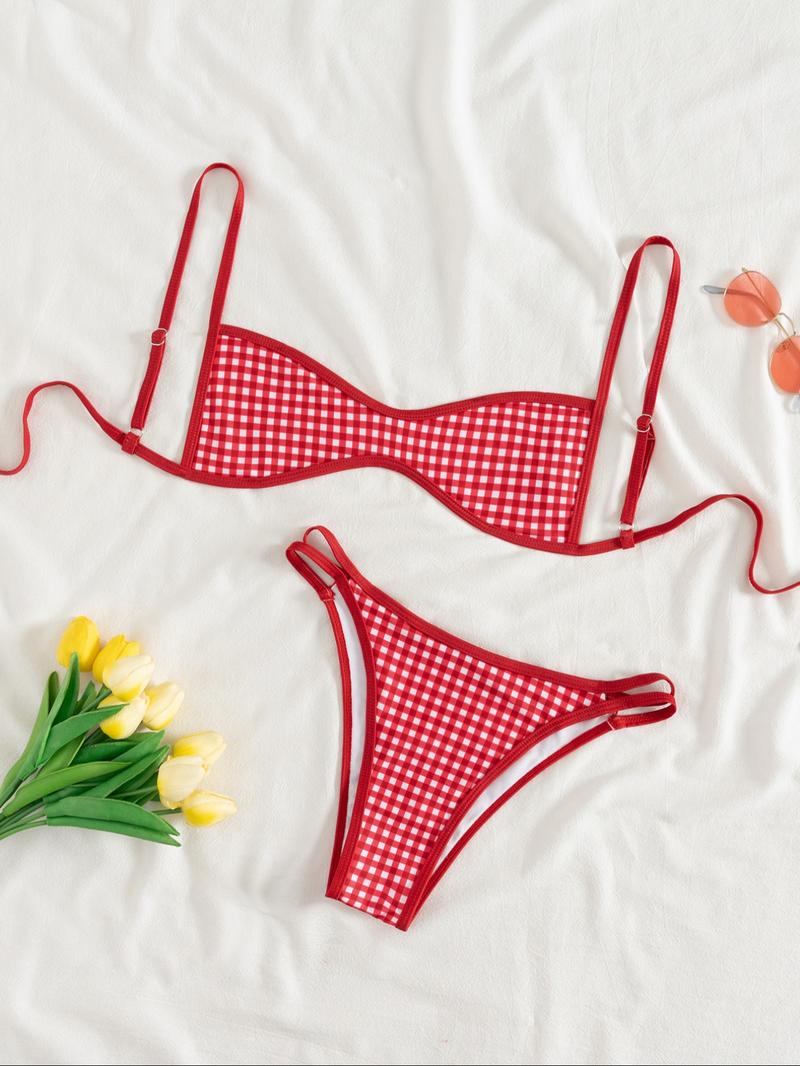 Two-Piece Set Women's Floral Print Bikini Set, Casual Fashion Chic Swimsuit Set for Beach Holiday Vacation, Ladies Summer Clothes, Flower Print Bikini Two-Piece Set Women's Floral Print Bikini Set, Casual Fashion Chic Swimsuit Set for Beach Holiday Vacation, Ladies Summer Clothes, Flower Print Bikini