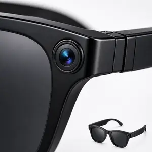 M08 Unisex Adults' Smart AI Wearable Glasses - Camera, Real-Time Translation, Bluetooth 5.4 Audio, HD Video Recording, IP65 Waterproof, Voice Control, Hiking-Compatible