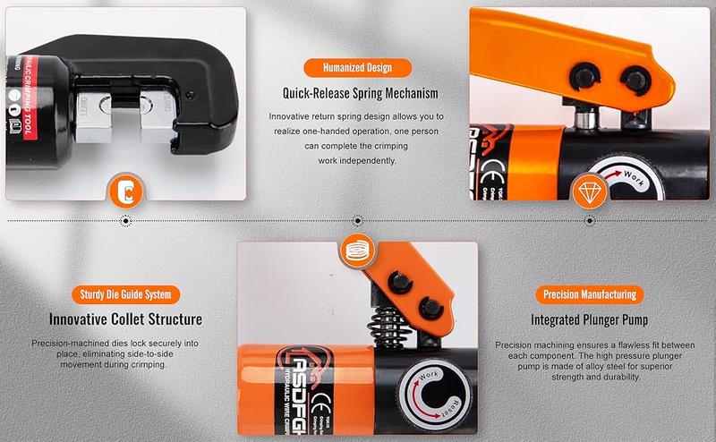 Hydraulic Crimping Tool, Hydraulic Wire Crimping Tool| 12 AWG to 2/0 ...
