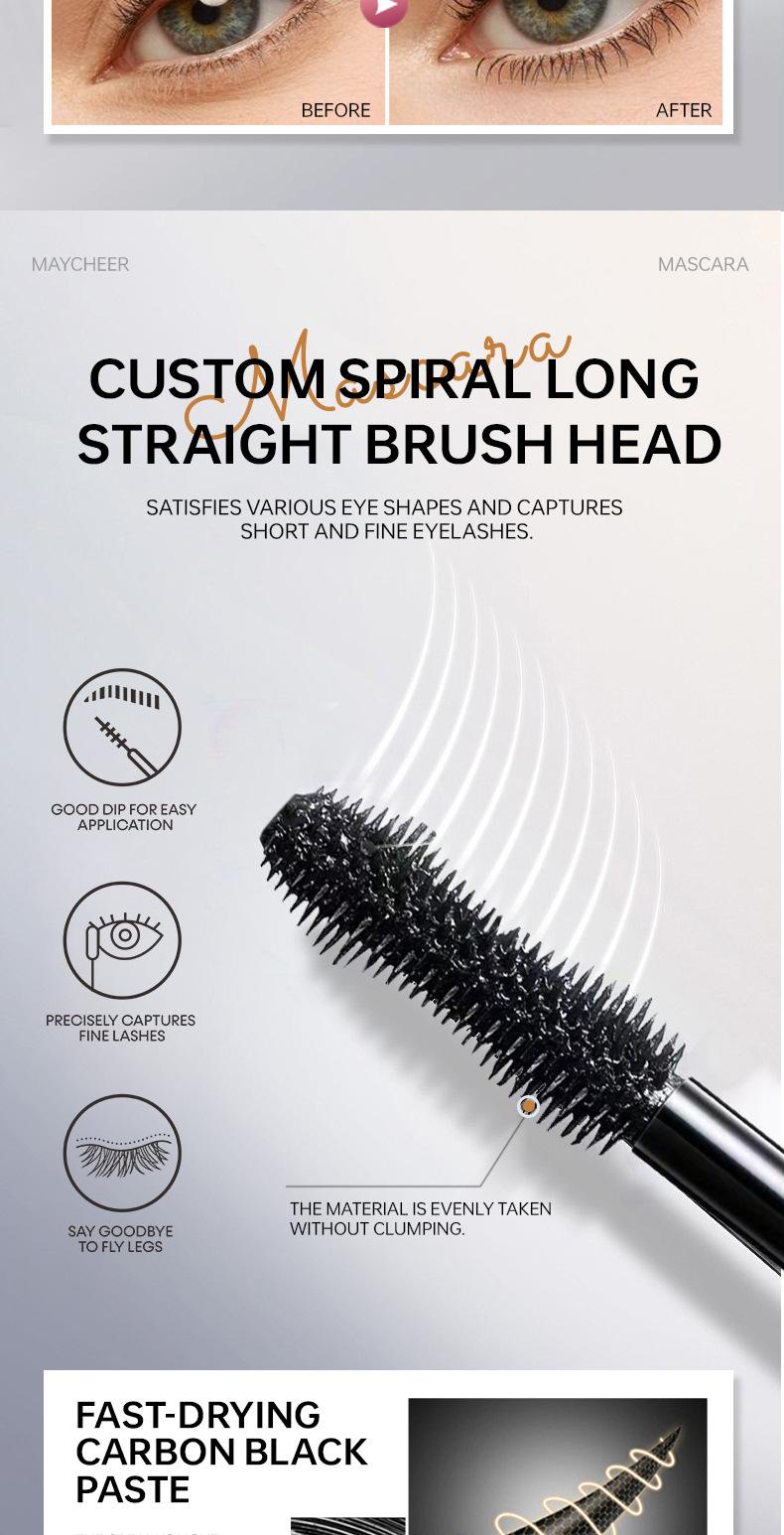 MAYCHEER Zero Gravity Feather-Light Mascara, Lengthening, Curling, Natural, Non-Smudging, Long-Lasting, Waterproof, Setting, for Women