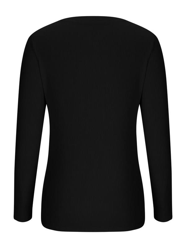 2026 Women's LongSleeve Tops Casual Scoop Neck RibbedKnit Slim Fitted Basic Tee Shirts TrendySpring Outfits Minimalist Comfort TubeTops Loose Casual Pullover