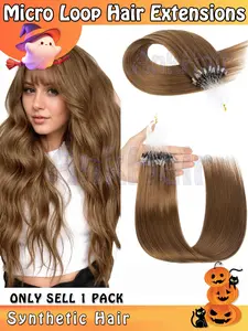Micro Ring Hair Extension, Ultra-Thin Invisible Loop, No Scalp Pressure, Easy Attachment, Ideal for Daily & Party Styling