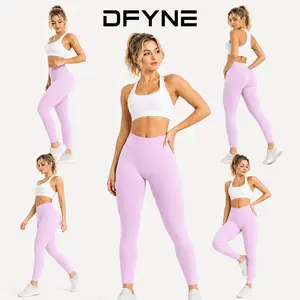 DFYNE Women’s Seamless High Waist Yoga Leggings, Tummy Control Butt Lifting Workout Pants, Stretchy Gym Running Fitness Tights impact woman comfortable sport low rise mens compression activewear cute natural,Women's,Fl,Plus,S,Fleece-Lined,,wide,waistband,