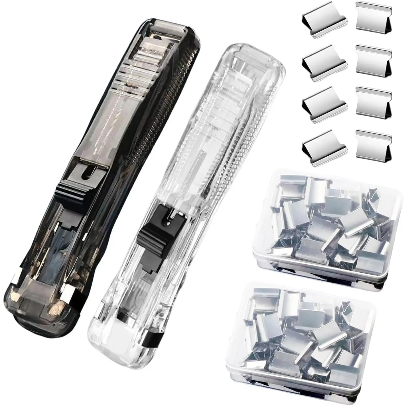 whimsical   gifts   Handheld Stapler 2 Pack, Mini Push Stapler with 100 Refill Stapl  es, Heavy Duty Paper Stapler for Office School Home Documents, Compact Stapling Tool 40 Sheet Capacity