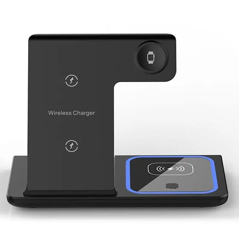 LED Fast Wireless Charger Stand 3 in 1 Foldable Charging Station For iPhone17 16 15 14 13 1Apple Watch 9 8 7 6 5 Airpods Pro 100 phone Universal Multifunctional Travel morty rick plate