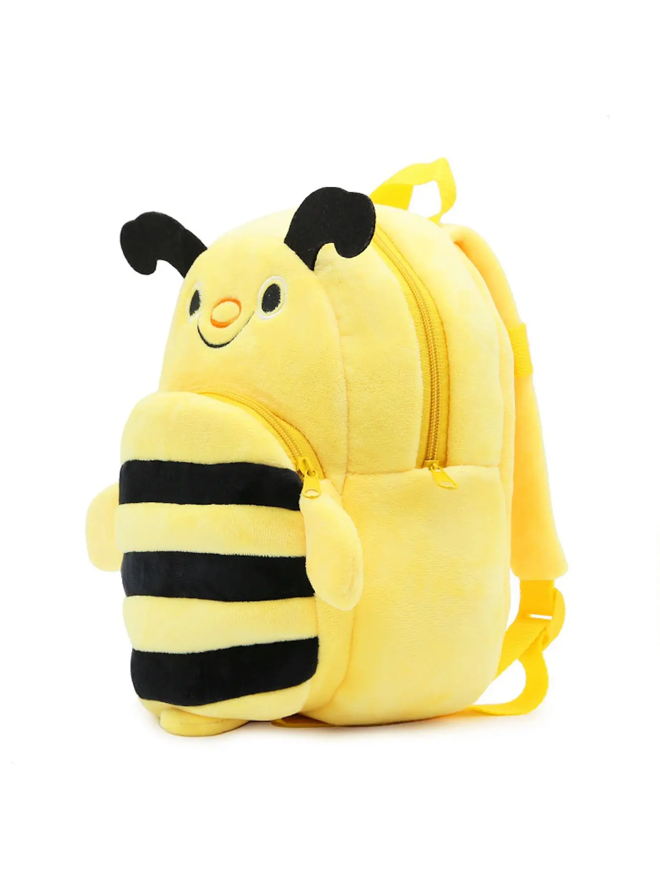 1pc Toddler Backpack, Zoo Plush Mini Daily Use Backpack, Animal Cartoon Travel Bag, Suitable for Babies Boys Girls, Bee Design
